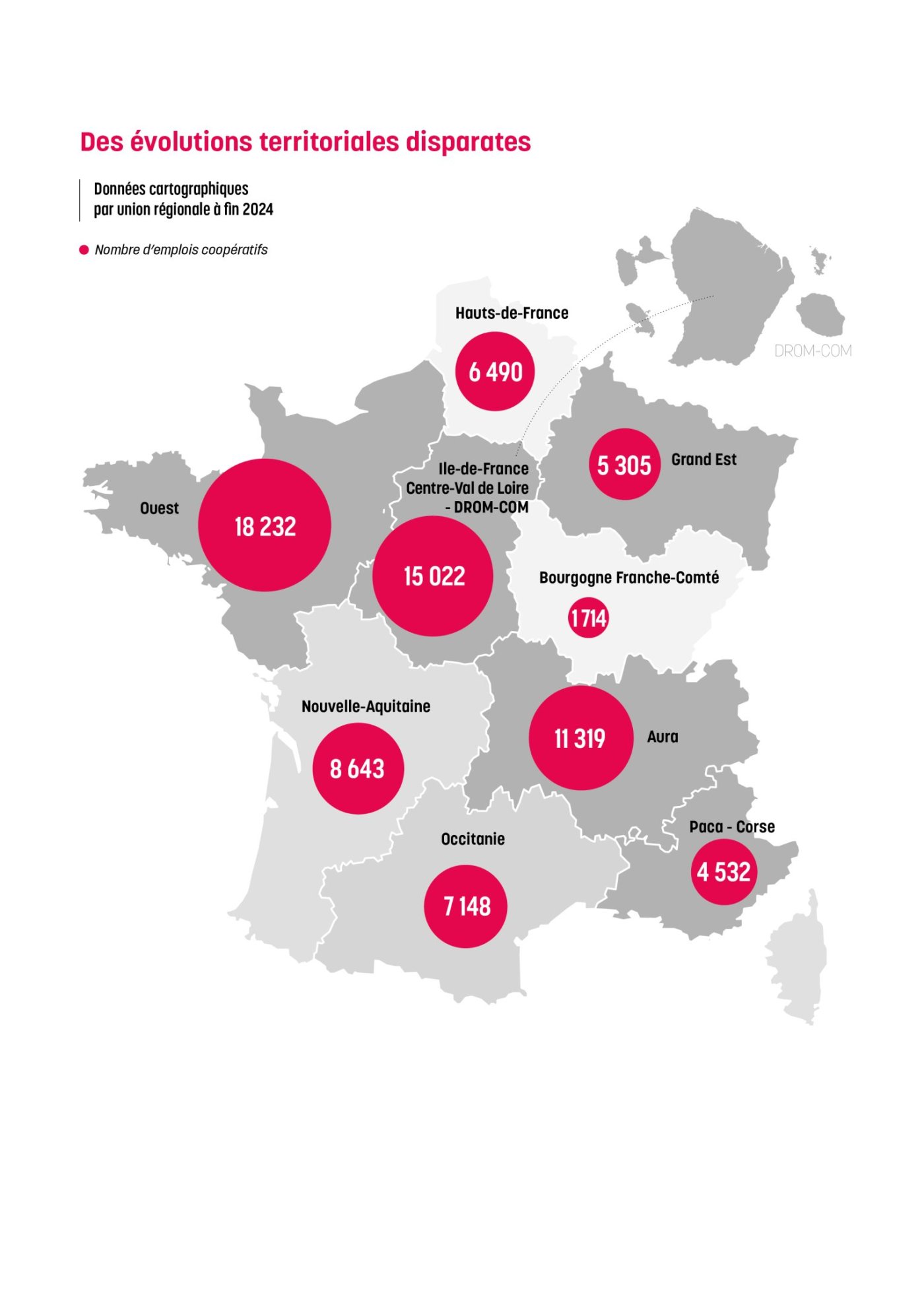 Carte des emplois coopératifs en 2024